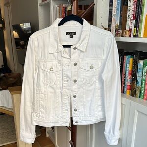 J. Crew Women's White Denim Jacket